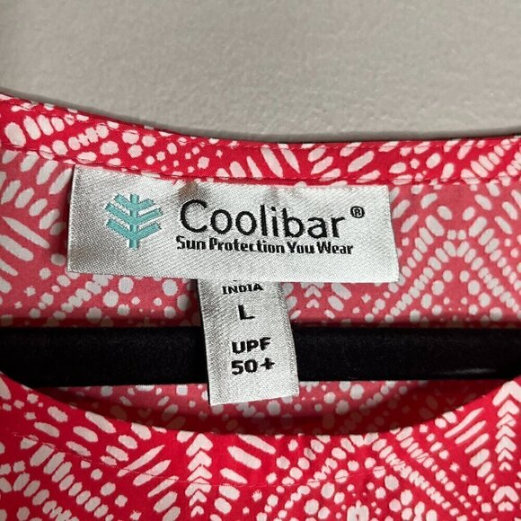 Coolibar UPF 50+ patterned asymmetrical tunic top - Picture 3 of 5